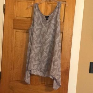 Torrid Waterfall Tank with Feather Graphic.